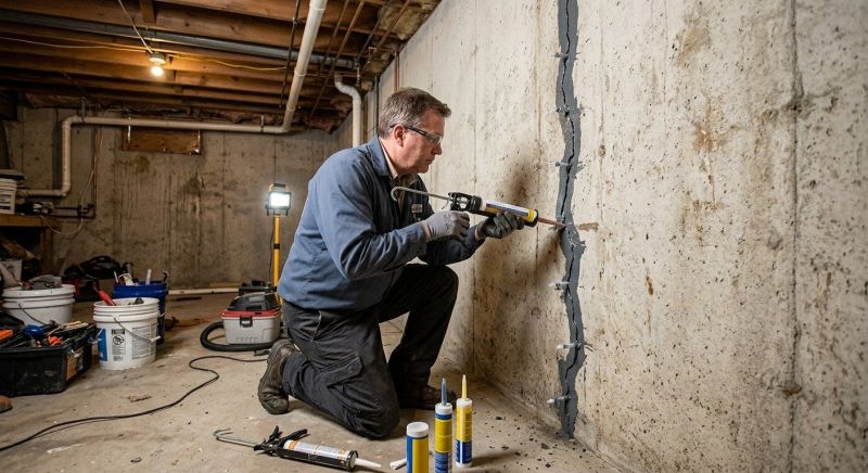 Basement Crack Repair in Bergen County, NJ