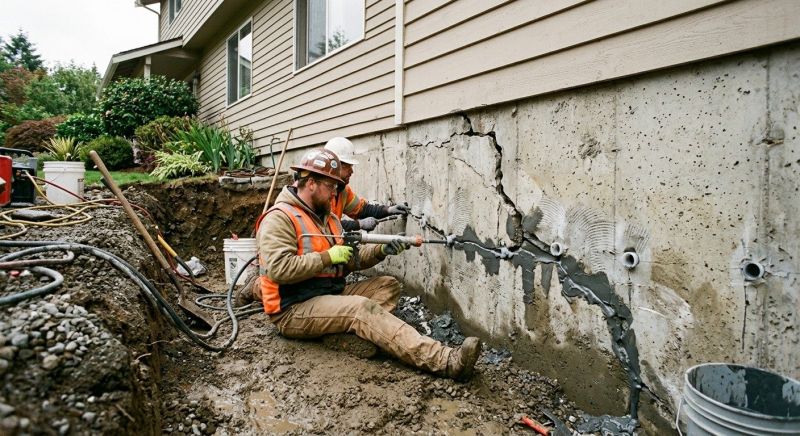 Cracked Foundation Repair in Park Ridge, NJ