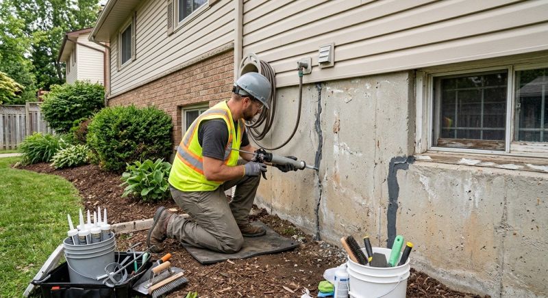 Foundation Crack Sealing in Bergen County, NJ