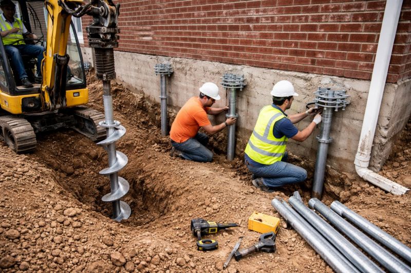 Helical Piers Installation in Bergen County, NJ