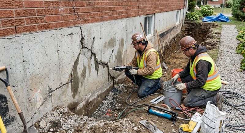Cracked Foundation Repair in Pequannock, NJ